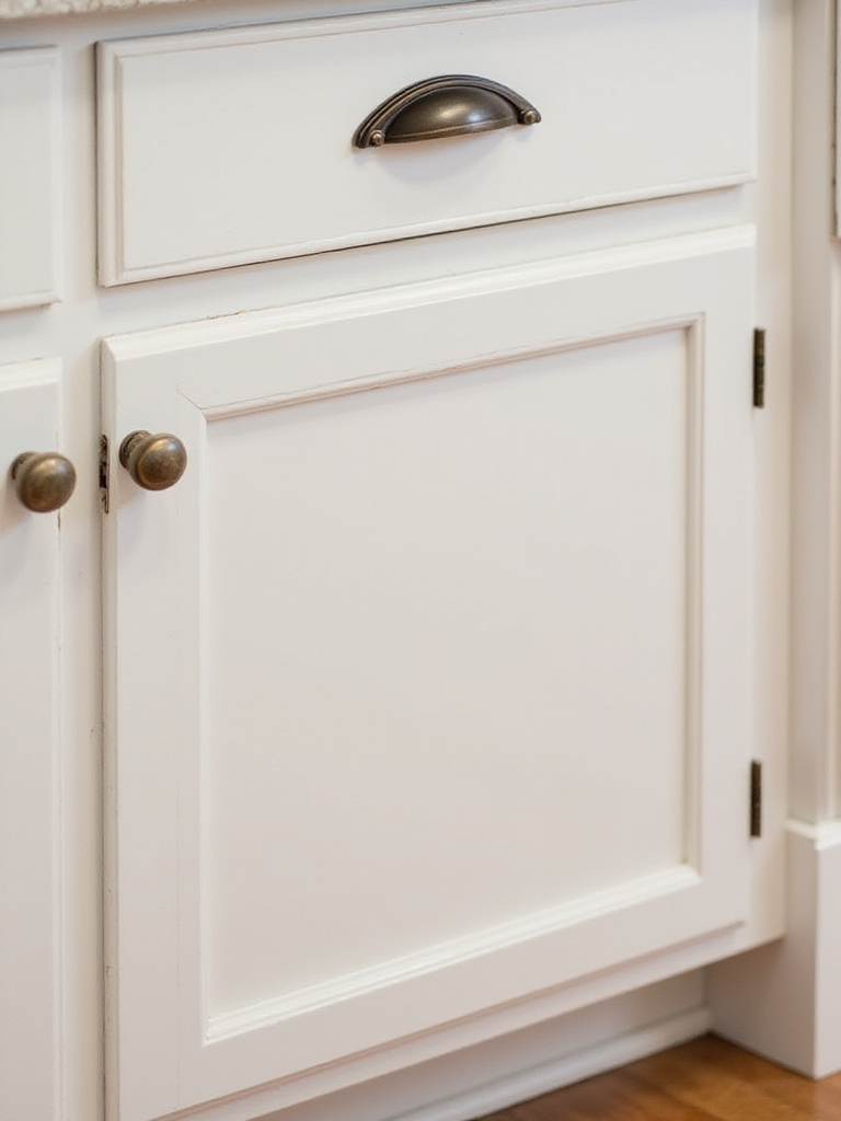 Traditional kitchen with Shaker cabinets and oil-rubbed bronze hardware